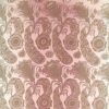pink botanical silk-satin fabric from Zoffany