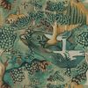 green botanical linen fabric from Zoffany