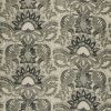 black-grey botanical linen fabric from Zoffany