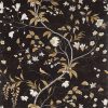 black-grey botanical linen fabric from Zoffany