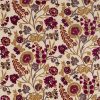 multicolour botanical embroideried fabric from Zoffany