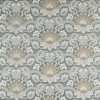 black-grey botanical embroideried fabric from Zoffany
