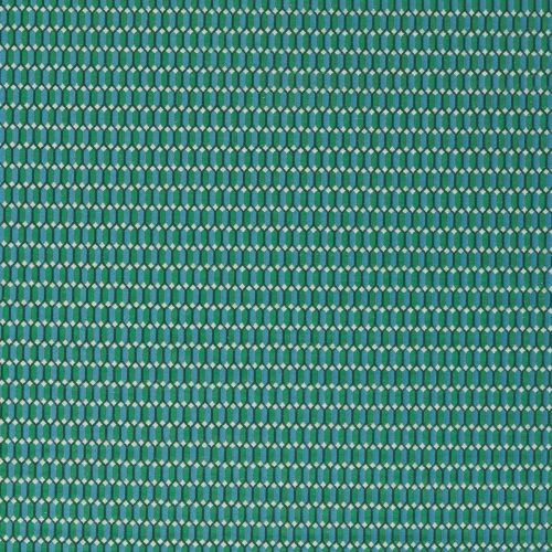 Domino Trellis Fabric - Huntsmans Green by green geometric jacquard fabric from Zoffany