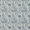 blue botanical linen fabric from Zoffany