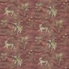 red animal linen fabric from Zoffany