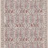 red contemporary embroideried fabric from Zoffany