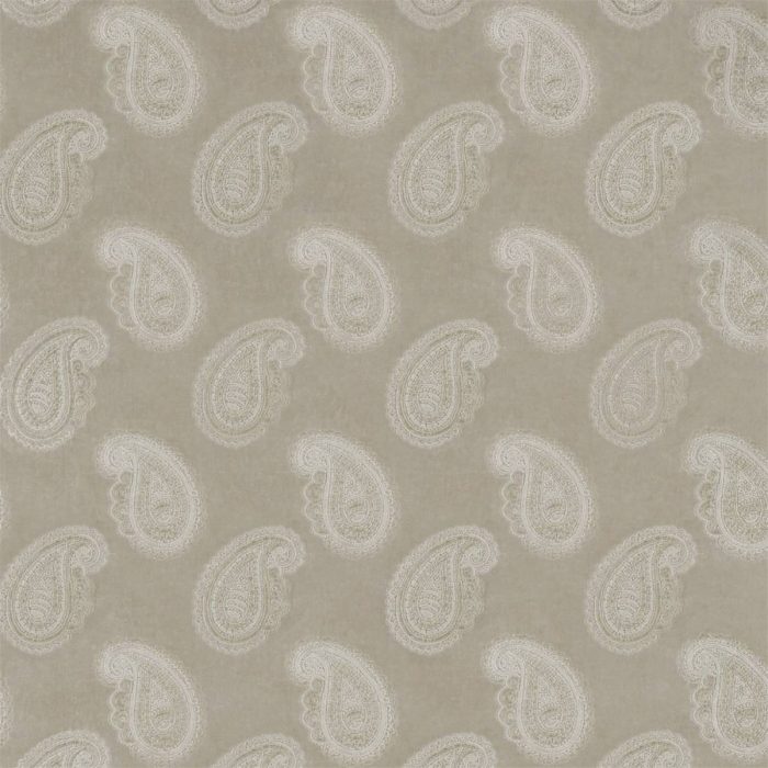 Orissa Velvet Fabric - Pale Linen swatch