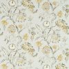 white botanical linen fabric from Zoffany