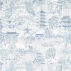 blue traditional cotton fabric from Zoffany