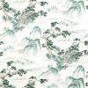 green botanical cotton fabric from Zoffany