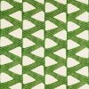 green geometric linen fabric from Zoffany