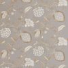 black-grey botanical silk-satin fabric from Zoffany