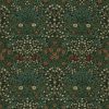 green botanical cotton fabric from William Morris & Co