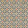 multicolour botanical embroideried fabric from William Morris & Co