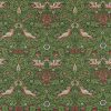 green botanical woolen fabric from William Morris & Co