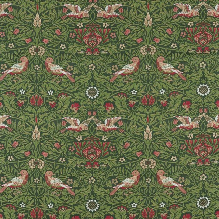 Bird Tapestry Fabric - Tump Green swatch