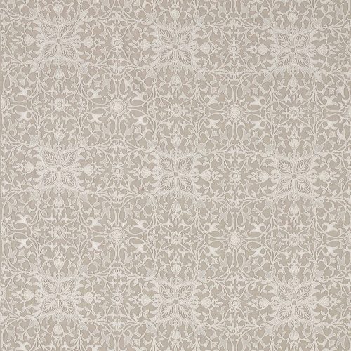 Pure Net Ceiling Embroidery Fabric - Flax by black-grey botanical embroideried fabric from William Morris & Co