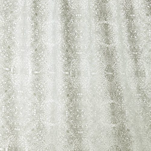 Pure Ceiling Embroidery Fabric - Dove by black-grey botanical embroideried fabric from William Morris & Co