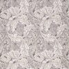 black-grey botanical jacquard fabric from William Morris & Co