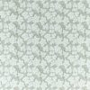 black-grey botanical embroideried fabric from William Morris & Co
