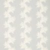 black-grey botanical embroideried fabric from William Morris & Co