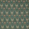 green botanical velvet-chenille fabric from William Morris & Co