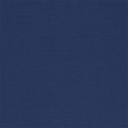 Ruskin Fabric - Indigo by blue plain linen fabric from William Morris & Co