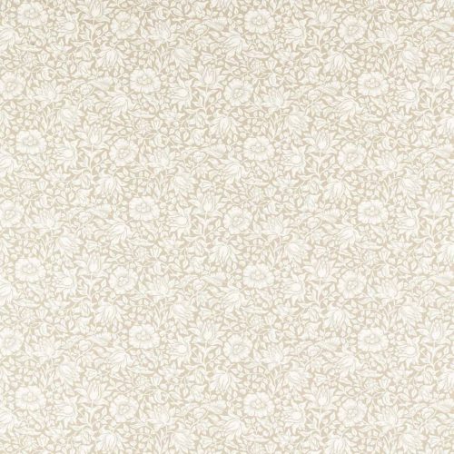 Mallow Fabric - Linen by neutral botanical cotton fabric from William Morris & Co