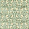 green botanical cotton fabric from William Morris & Co