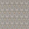 black-grey botanical linen fabric from William Morris & Co