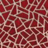 red geometric velvet-chenille fabric from Wemyss