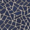 blue geometric velvet-chenille fabric from Wemyss