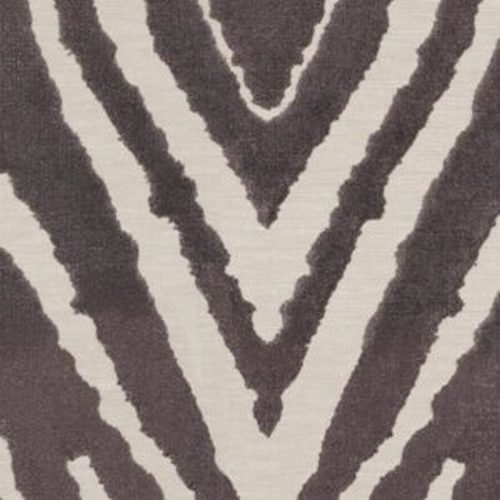 Deco Fabric - Fog by black-grey striped velvet-chenille fabric from Wemyss