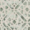 green geometric velvet-chenille fabric from Wemyss
