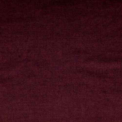 Fiora Fabric - Burgundy by red plain velvet-chenille fabric from Wemyss