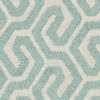 blue geometric velvet-chenille fabric from Wemyss