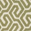 green geometric velvet-chenille fabric from Wemyss