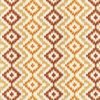 orange geometric embroideried fabric from Wemyss