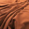 orange plain velvet-chenille fabric from Warwick
