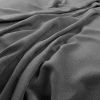 black-grey plain velvet-chenille fabric from Warwick