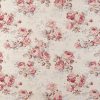 pink botanical cotton fabric from Warwick