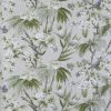 blue botanical cotton fabric from Warwick
