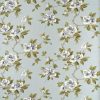 blue botanical cotton fabric from Warwick