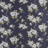 blue botanical cotton fabric from Warwick