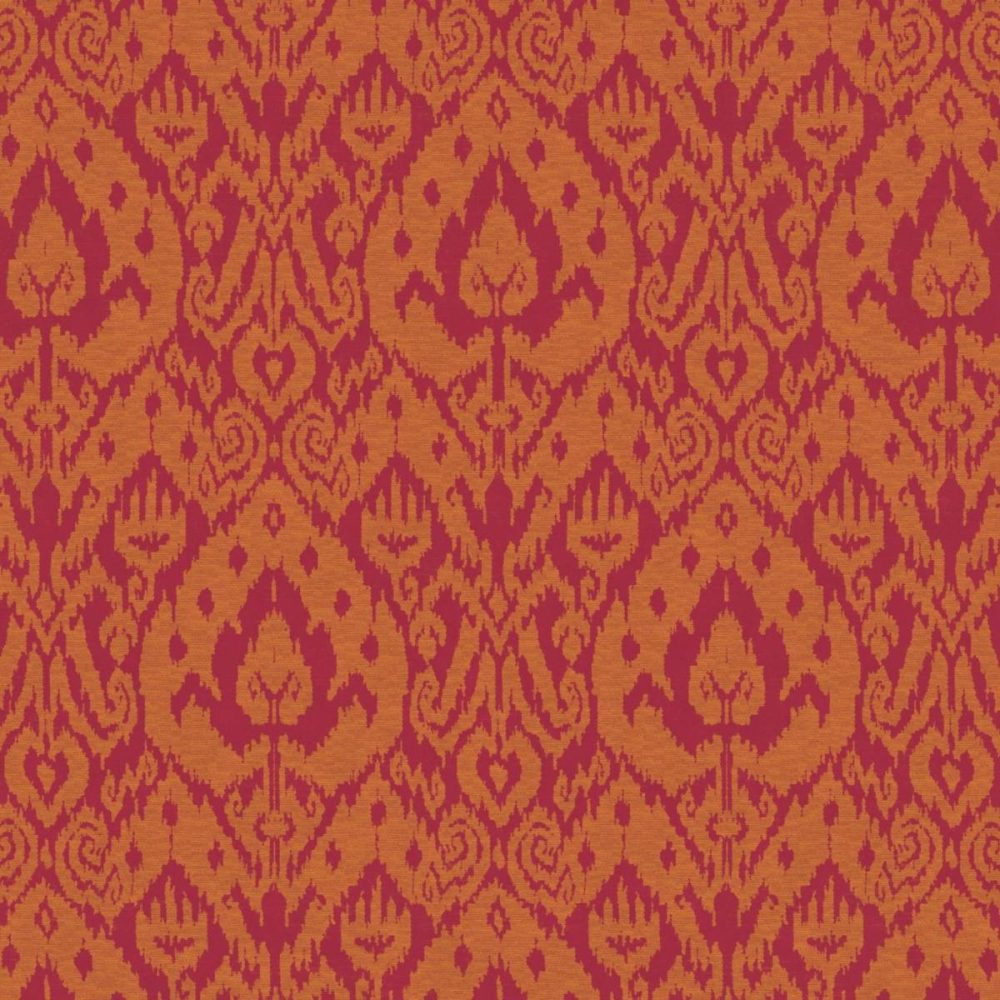 Camps-Bay Fabric - Tropic by orange traditional woven fabric from Warwick