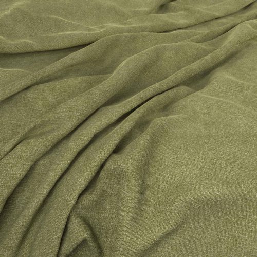 Beretta Fabric - Avocado by green plain velvet-chenille fabric from Warwick