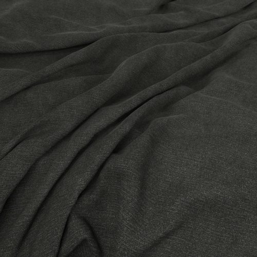 Beretta Fabric - Asphalt by black-grey plain velvet-chenille fabric from Warwick