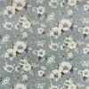 blue botanical cotton fabric from Warwick