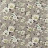black-grey botanical cotton fabric from Warwick