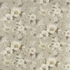 black-grey botanical cotton fabric from Warwick
